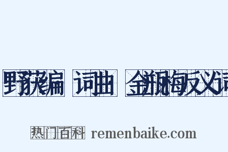 野获编·词曲·金瓶梅反义词是什么意思的图片